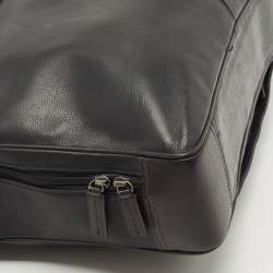 TUMI Black/Dark Brown Leather Berwick Double Zip Briefcase