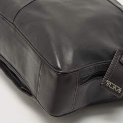 TUMI Black/Dark Brown Leather Berwick Double Zip Briefcase