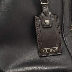 TUMI Black/Dark Brown Leather Berwick Double Zip Briefcase