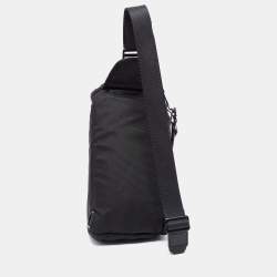 TUMI Black Nylon and Leather Alpha Bravo Kelly Sling Bag