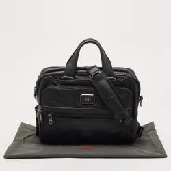 Tumi Black Leather Alpha 3 Laptop Briefcase