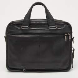 Tumi Black Leather Alpha 3 Laptop Briefcase