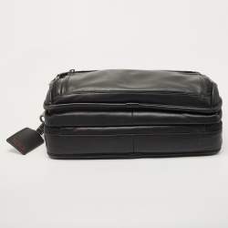 Tumi Black Leather Alpha 3 Laptop Briefcase