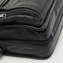 Tumi Black Leather Alpha 3 Laptop Briefcase