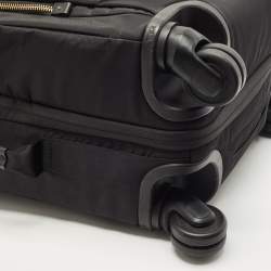 Pre Owned TUMI Black Nylon 4 Wheel Voyageur Carry On Luggage