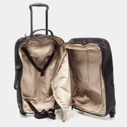 Pre Owned TUMI Black Nylon 4 Wheel Voyageur Carry On Luggage