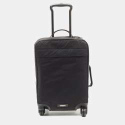 Pre Owned TUMI Black Nylon 4 Wheel Voyageur Carry On Luggage