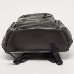 TUMI Dark Brown/Black Leather Navigation Backpack
