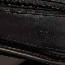 TUMI Dark Brown/Black Leather Navigation Backpack