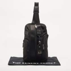Pre Owned TUMI Black Nylon Alpha Bravo Monterey Sling Bag