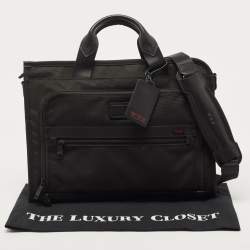 Pre Owned TUMI Black Nylon Alpha 2 Slim Deluxe Portfolio Laptop Bag 