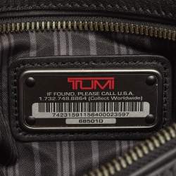 Pre Owned TUMI Black Leather Double Zip Wristlet Pouch