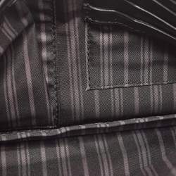 Pre Owned TUMI Black Leather Double Zip Wristlet Pouch