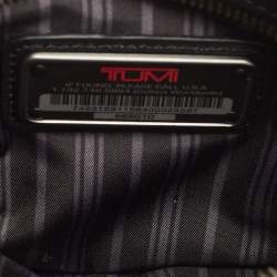 Pre Owned TUMI Black Leather Double Zip Wristlet Pouch