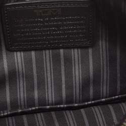 Pre Owned TUMI Black Leather Double Zip Wristlet Pouch