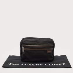 Pre Owned TUMI Black Nylon Alpha Riley Kit Pouch