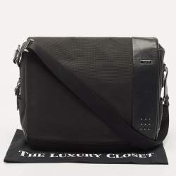 Pre Owned TUMI Black Nylon and Leather Spirit of Imagination Messenger Bag
