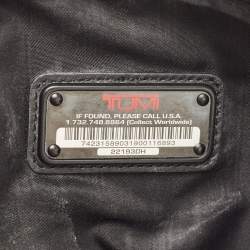 Pre Owned Tumi Black Nylon and Leather Zip Pouch