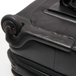 Pre Owned Tumi Black Leather Alpha 3 Deluxe 4 Wheeled Expandable Case Brief