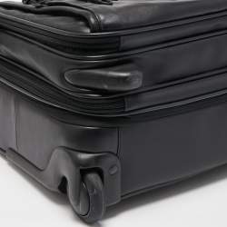 Pre Owned Tumi Black Leather Alpha 3 Deluxe 4 Wheeled Expandable Case Brief