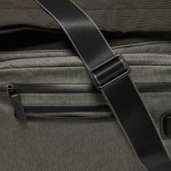 TUMI Grey/Black Nylon and Leather Messenger Bag