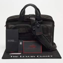 TUMI Black Nylon Medium T-Pass Screen Laptop Slim Briefcase
