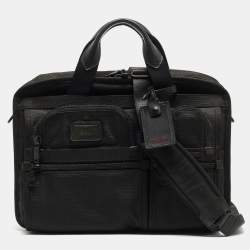 TUMI Black Nylon Medium T-Pass Screen Laptop Slim Briefcase