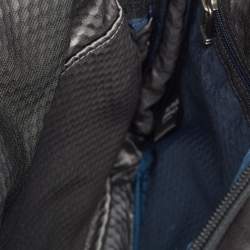 Pre Owned TUMI Black Leather Alpha Bravo Arnold Zip Expandable Messenger Bag