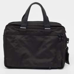 TUMI Black Nylon Alpha II Expandable T-Pass Laptop Bag