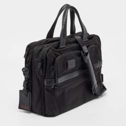 TUMI Black Nylon Alpha II Expandable T-Pass Laptop Bag