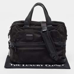 TUMI Black Nylon Alpha II Expandable T-Pass Laptop Bag