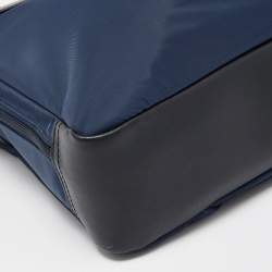Tumi Navy Blue/Black Nylon and Leather Berwick Double Zip Briefcase Bag