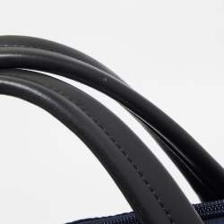 Tumi Navy Blue/Black Nylon and Leather Berwick Double Zip Briefcase Bag