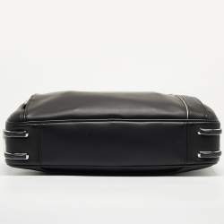 Pre Owned TUMI Black Leather Arrive Sadler Brief Laptop Bag