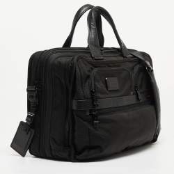 TUMI Black Nylon and Leather Alpha 3 T Pass Expandable Briefcase Bag