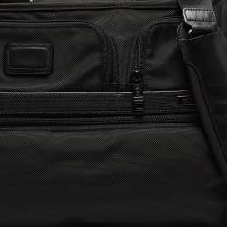 TUMI Black Nylon and Leather Alpha 3 T Pass Expandable Briefcase Bag