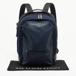 Pre Owned TUMI Black/Blue Nylon Harrison Bradner Backpack