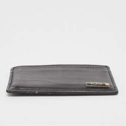 Tumi Black Leather Logo Card Holder