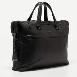 Pre Owned Tumi Black Leather Ashton Gates Briefcase Bag