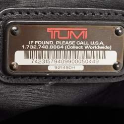 TUMI Black Leather Alpha II Duffel Bag