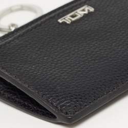 Pre Owned Tumi Black Leather Belden Zip Card Holder