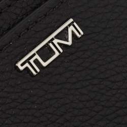 Pre Owned Tumi Black Leather Belden Zip Card Holder