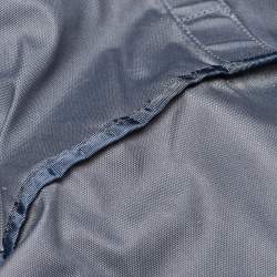 Pre Owned TUMI Navy Blue/Orange Nylon Foldable Compact Duffle Bag