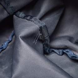 Pre Owned TUMI Navy Blue/Orange Nylon Foldable Compact Duffle Bag