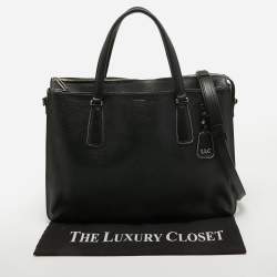 Tumi Black Leather Stanton Nia Commuter Briefcase Bag