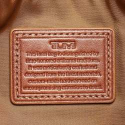 Tumi Beige/Brown Nylon and Leather Flap Messenger Bag