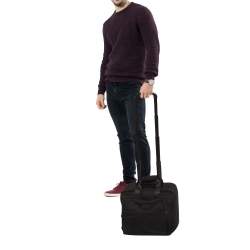 TUMI Black Nylon Alpha Wheeled T-Pass Compact Brief Trolley