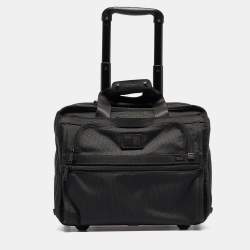 TUMI Black Nylon Alpha Wheeled T-Pass Compact Brief Trolley