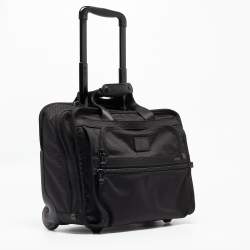 TUMI Black Nylon Alpha Wheeled T-Pass Compact Brief Trolley