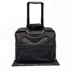 TUMI Black Nylon Alpha Wheeled T-Pass Compact Brief Trolley